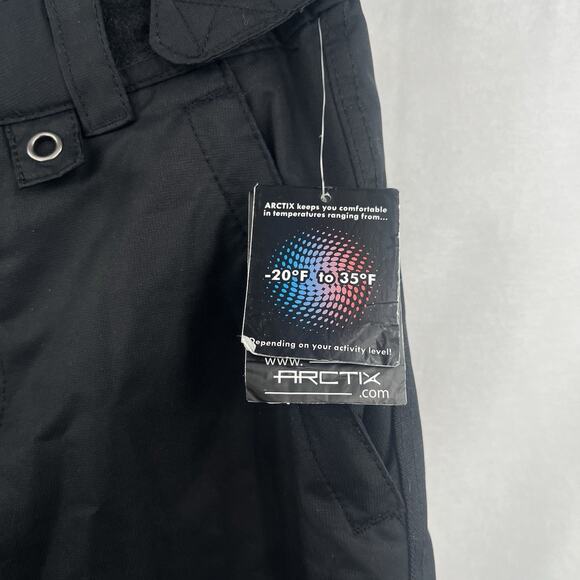 ARCTIX Black Reinforced Insulated Snow Pants Size 5K M 10-12 NWT - Picture 5 of 9